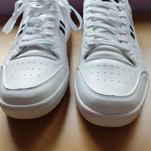Leather sneakers new, white, sporty, size 45