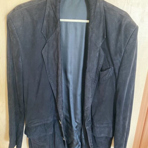 Suede jacket used, blue, size L / 40 / 12