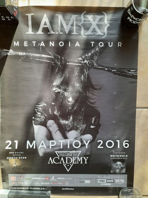 IAMX poster from Athens concert 2016 new, rare