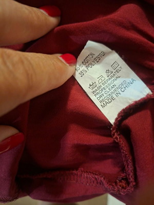 Off-shoulder ruby red dress, size M-L
