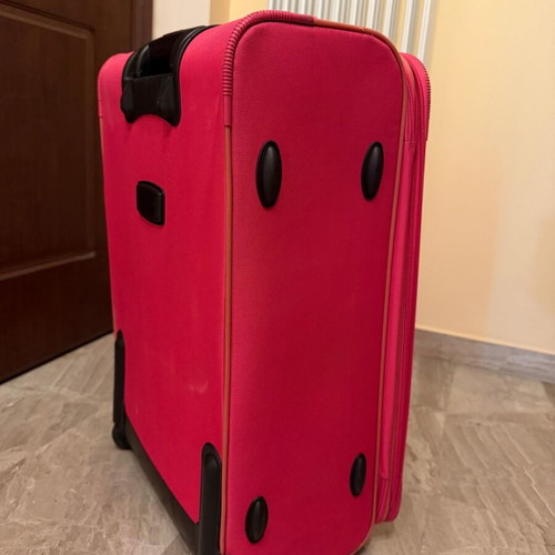 Diplomat suitcase used in pink fuchsia