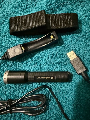 Ledlenser Rechargeable Flashlight with AA Battery and Charger, Very Powerful with Zoom