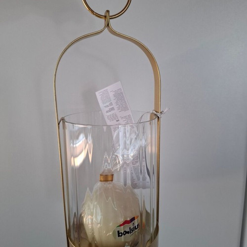 Metal lantern with glass container and Bolsius candle from Sinsay new