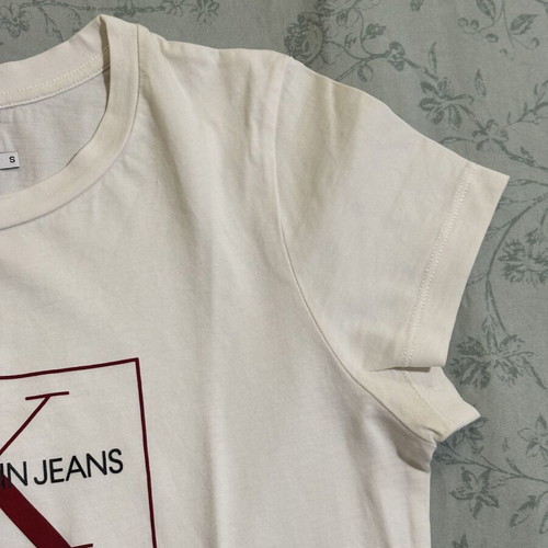 Calvin Klein Jeans white short-sleeve T-shirt like new, size S