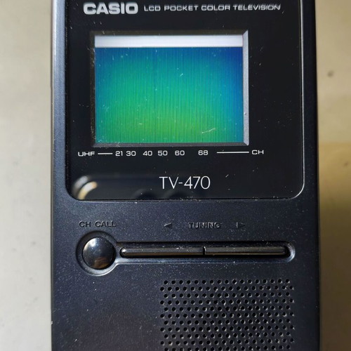 Casio TV-470D LCD pocket color television used, for parts
