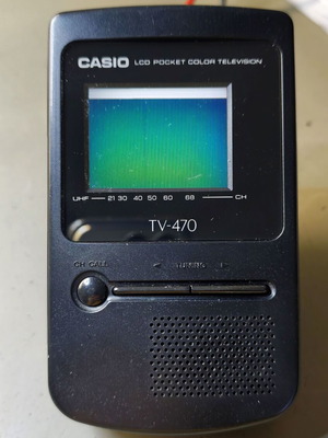 Casio TV-470D LCD pocket color television used, for parts