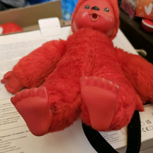 Monchhichi devil doll vintage red used