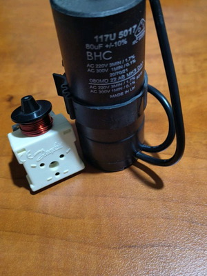Capacitor 80μF and compressor start relay new
