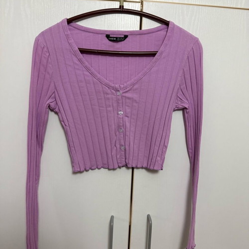 Shein lilac buttoned blouse used, size S