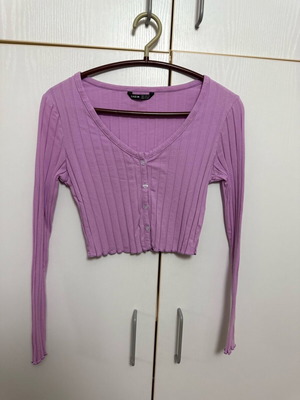 Shein lilac buttoned blouse used, size S