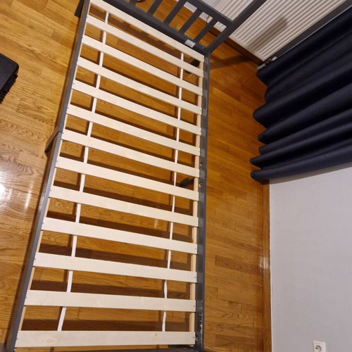 Children's bed frame used with drawers, solid pine wood, Montessori style