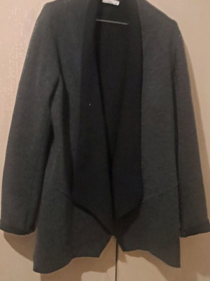 Milla asymmetrical cardigan like new, dark gray