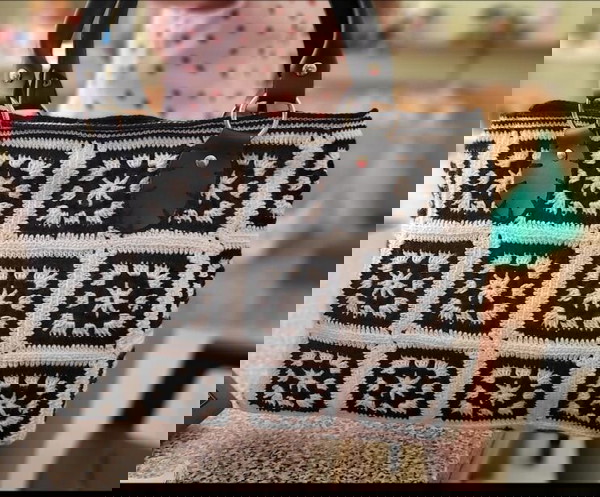 πλεκτή τσάντα