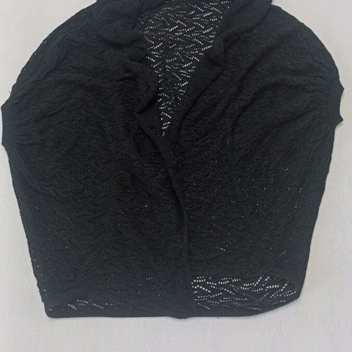 Black knitted bolero one size with metallic details, like new