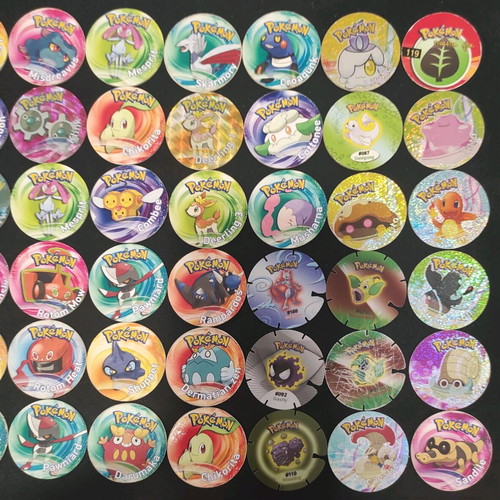 Pokemon caps used, 70 pcs, new gens