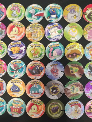 Pokemon caps used, 70 pcs, new gens