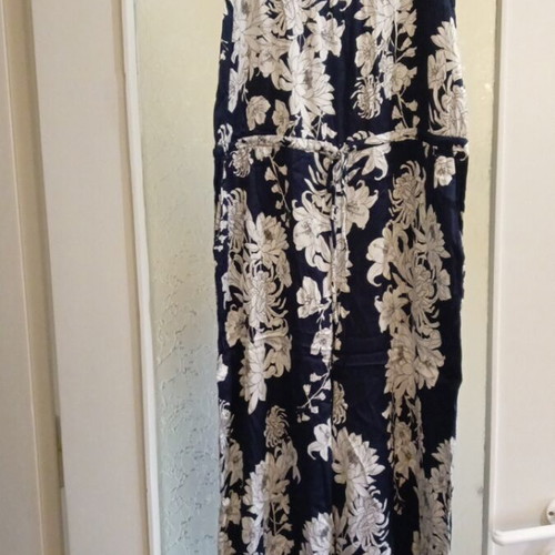 Summer jumpsuit like new, white and blue, size XS