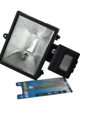 Floodlight with adjustable photocell and 9W LED lamp new