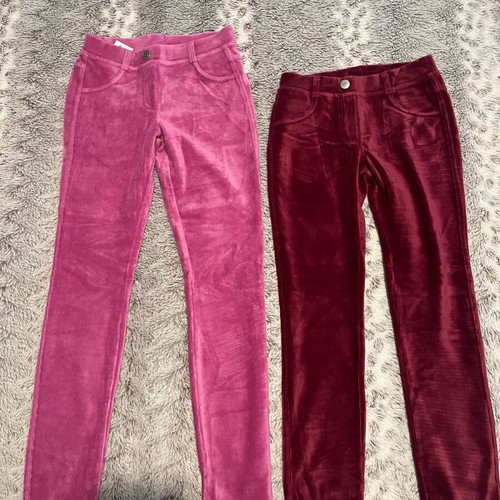 Benetton corduroy leggings pack of 2, like new, pink and purple