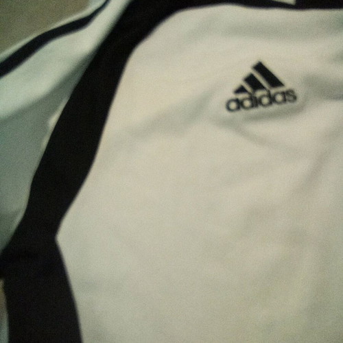 Adidas men's long-sleeve shirt new, black and white, XXL
