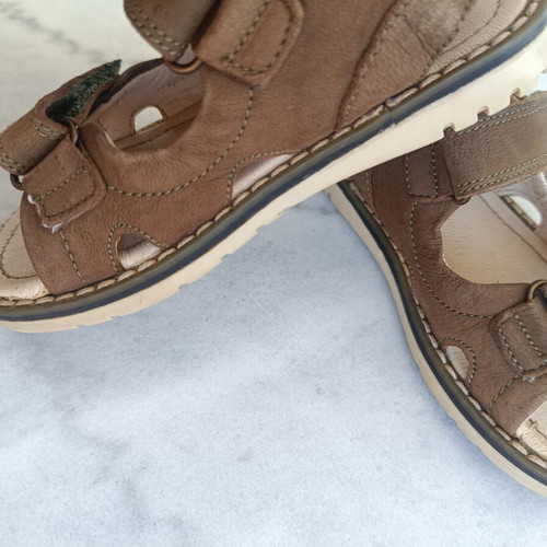 Lasocki leather sandals size 25 used, beige and brown