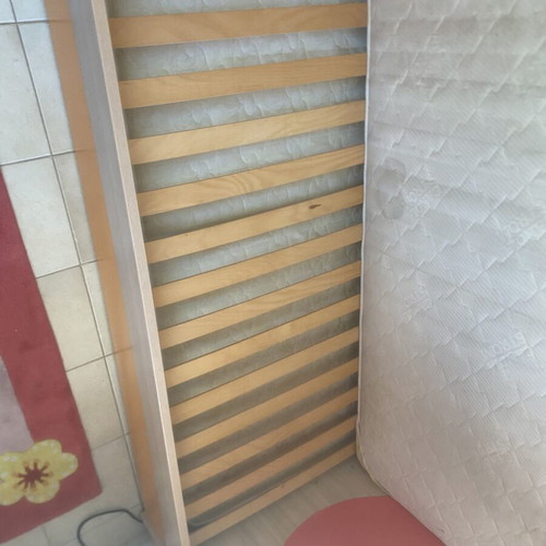 Children's bedroom set used with wardrobe, beds, desk, and drawers