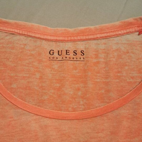 Guess T-shirt orange with rhinestones like new