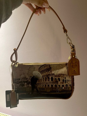 Vintage Y Not? Rome Colosseum shoulder bag new, beige brown