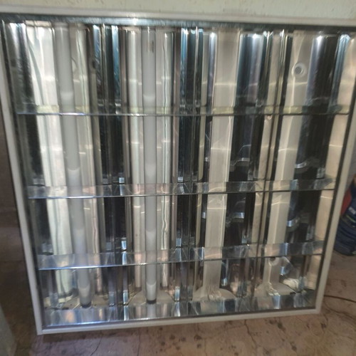 Fluorescent ceiling lights square 62x62 cm like new, four positions, set of 10
