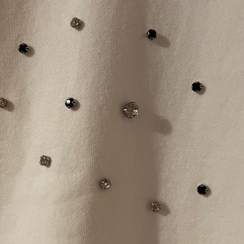 Zara blouse with silver and black rhinestones, fleece interior, like new, size M