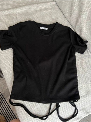 Zara short-sleeve t-shirt like new, black, size L