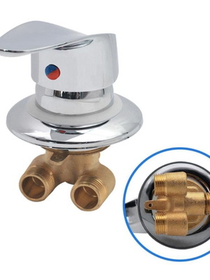 Afuder Shower Mixing Valve G1/2" like new, chrome brass