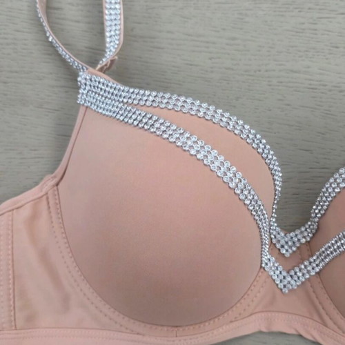 Angel Touch push-up bra nude with strass, like new