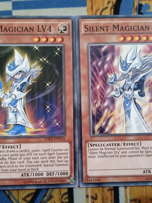 Silent Magician LV4 & LV8 cards like new