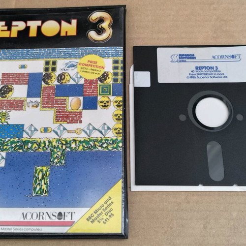Repton 3 like new for BBC Micro, disk