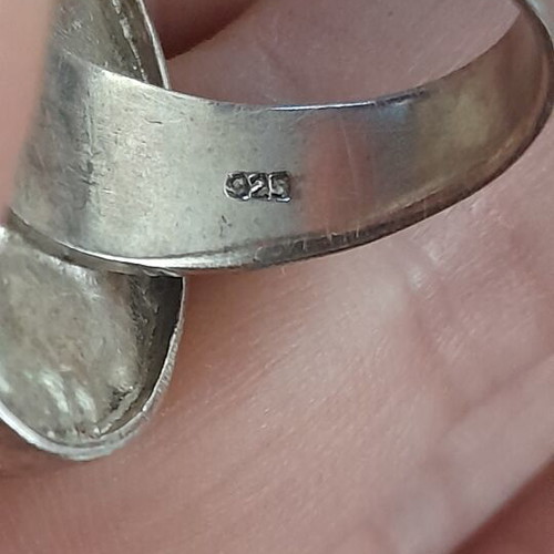 Vintage large 925 silver ring handmade, like new