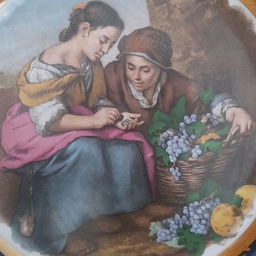 Limoges decorative plate used, diameter 24.5cm