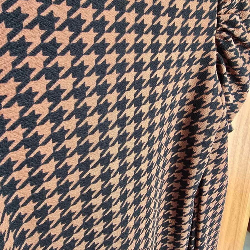 Shein blouse with puffed shoulders new, size M 38 10, black and brown