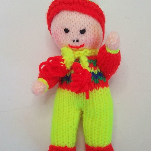 Crochet Winter knitted handmade doll used