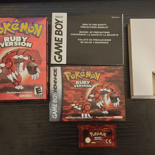 Pokémon Ruby Version Nintendo Game Boy Advance complete new