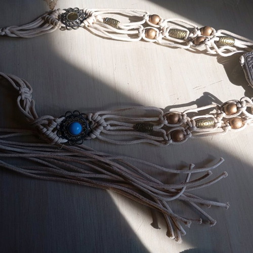 Adjustable belt used, missing one stone
