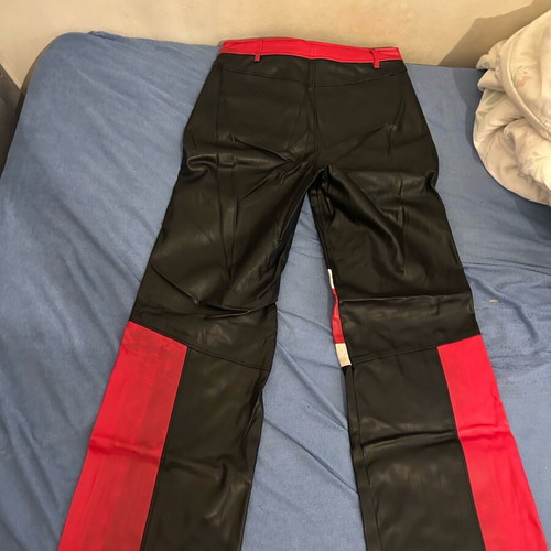 Motorcycle leather jeans Bershka like new, size M 38 10, black and white