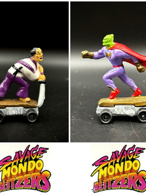 Kenner Savage Mondo Blitzers Damaged and Deadly gang like new, 3 of 4 figures