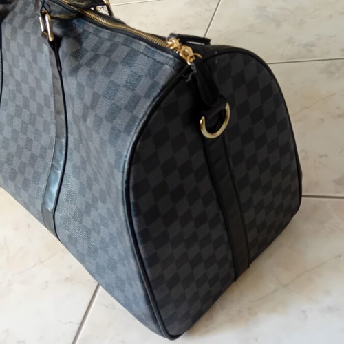 Travel bag, black and grey, approx. 75x25 cm