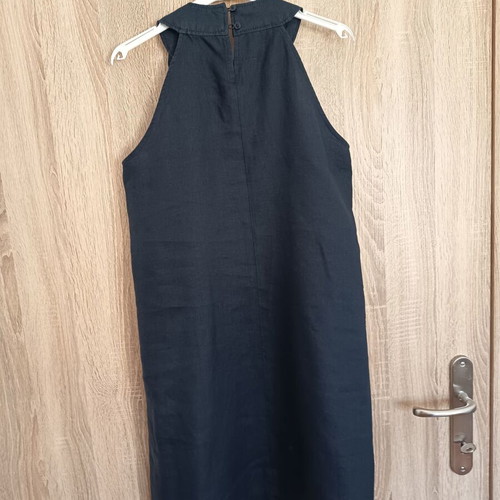Benetton linen dress size XS black like new