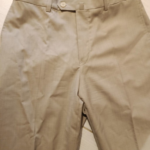 Glou Collection men's wool fabric pants like new, beige and brown, size L