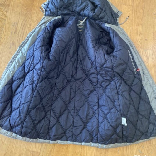 Replay jacket khaki open with hood like new