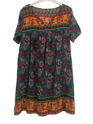 Bohemian dress used, airy, S-M, colorful