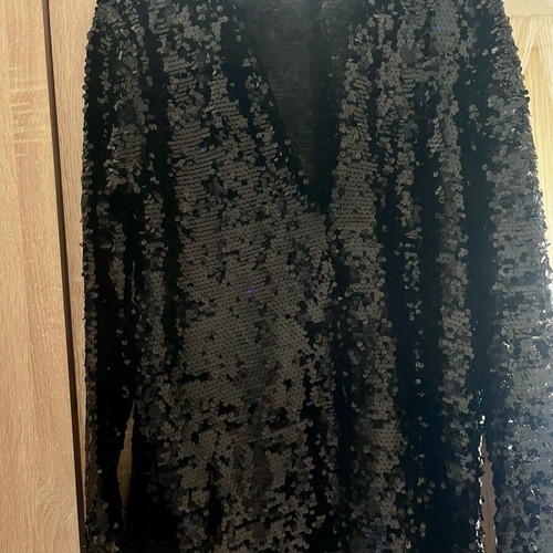 Black sequin shirt Zara like new