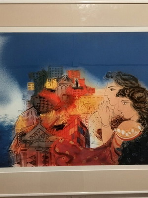 Silk Screen Print by Giorgos Stathopoulos like new, 105x75 cm